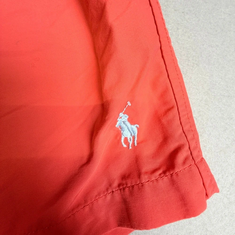 Polo Ralph Lauren Swim Trunks Mens Medium Red Coral Pony Logo 710777751006